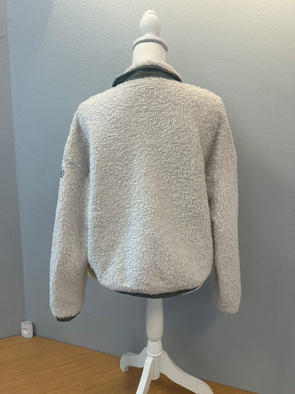 Vuori M cream/green Sherpa 1/4 snap