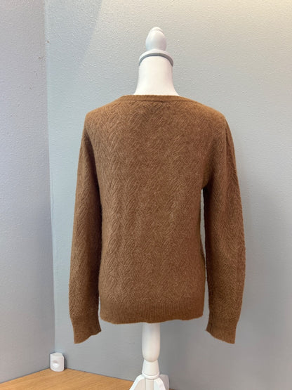 Caroll Paris S Brown Open knit U-neck
