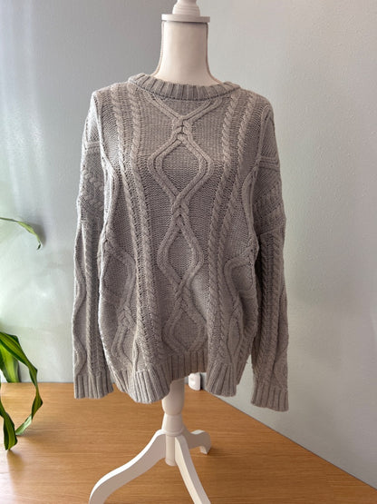 Trendy Queen S Gray LS knit