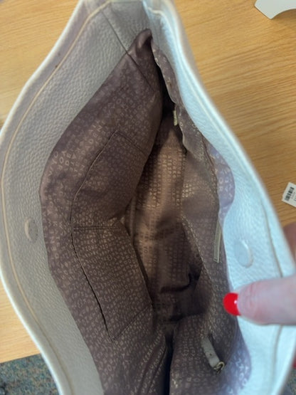 Kate Spade  White Pebble leather large purse w/ crossbody strap