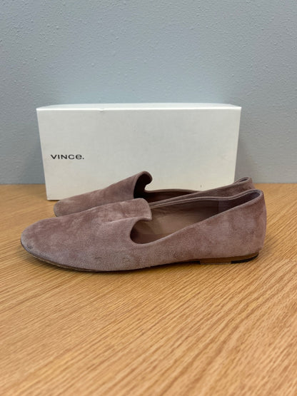 vince 8.5 Pink suede round toe slip on shoe W/ BOX