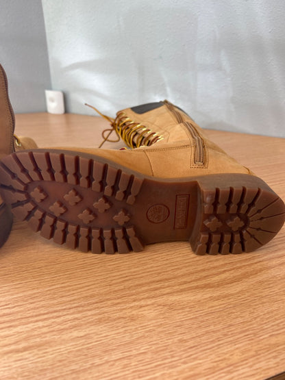 Timberland 9 Tan TALL lace up boots LEATHER