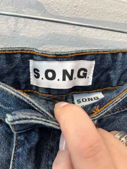 S.O.N.G. 00 Dark Wash Barrel Leg