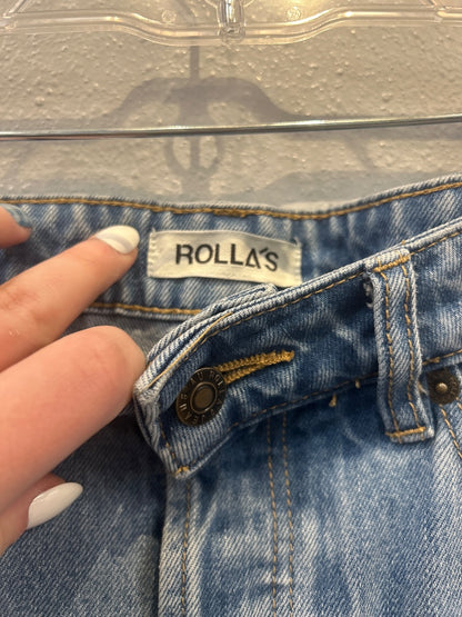 Rolla's 4 Light Wash Denim baggy straight leg jean
