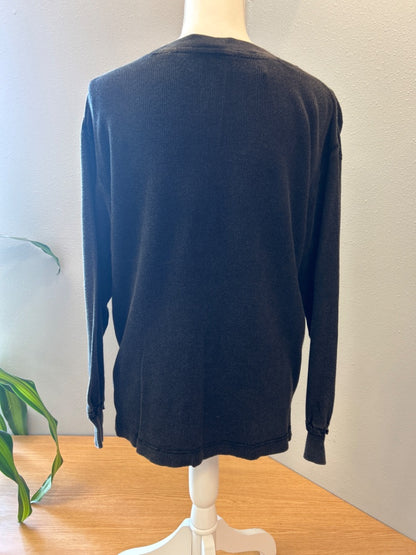 Cleo + Wolf S Black Waffle knit "Daydreaming" graphic