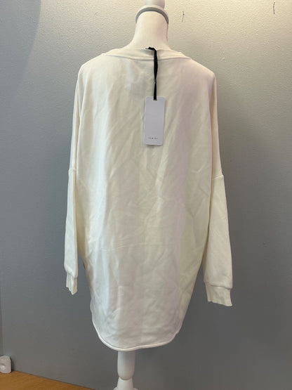 varley L White Ucut LS crewneck w/ zip pockets NWT