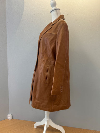 Harve Benard L Brown LEATHER Trench