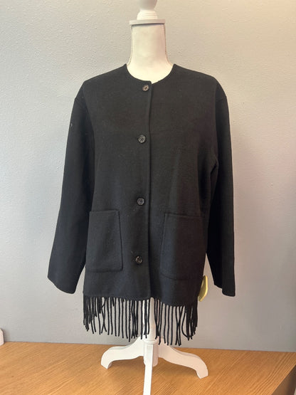 Rails M Black NWT No Collar fringe bttm