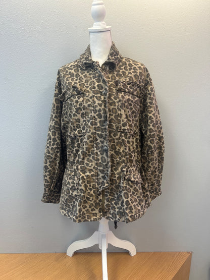 Free People XS Leopard Denim Cargo
