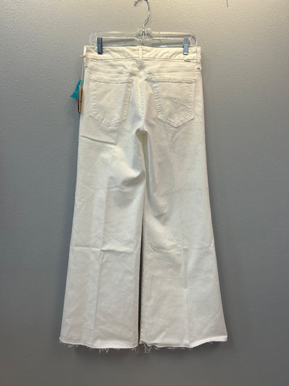 mother 6 White Denim "roller fray" jean NWT