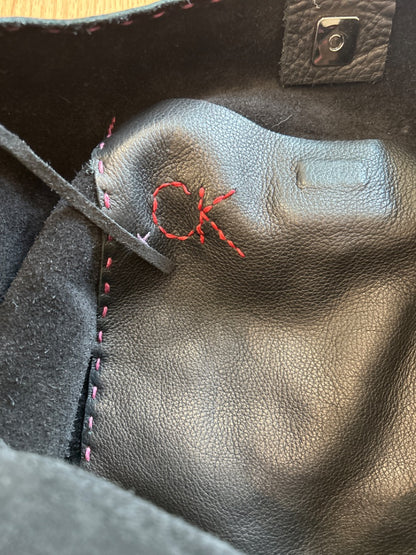 Cindy Kirk  Back Leather fringe W/Pink stiching