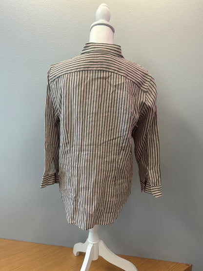 Lauren Ralph Lauren L Green/Pink Linen stripe bttnup