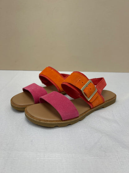 Sorel 7 Pink/Orange 2 strap flats