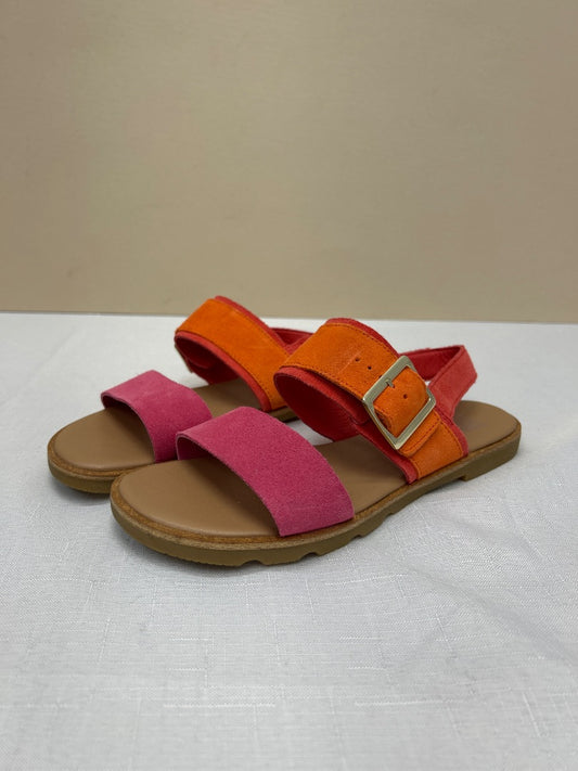 Sorel 7 Pink/Orange 2 strap flats