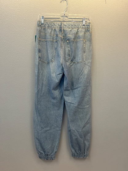 Rag & Bone S Light Wash slip on "jean" jogger w/ printed denim