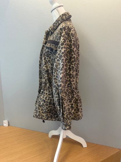 Free People XS Leopard Denim Cargo