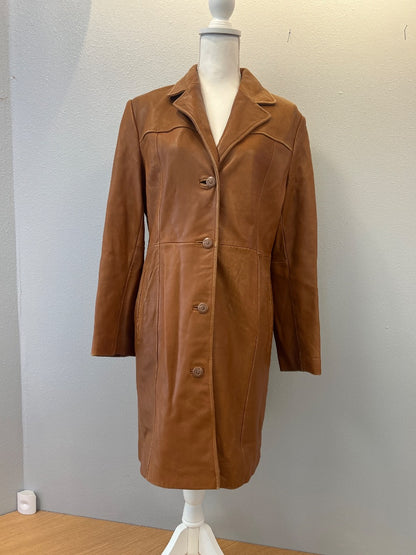 Harve Benard L Brown LEATHER Trench