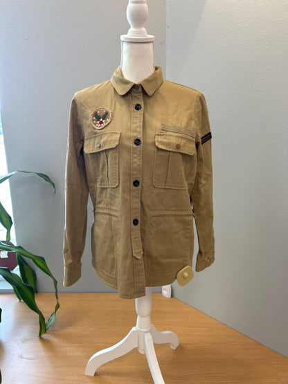 1970 M/L Tan buttons/patches NWT blazer cargo-style