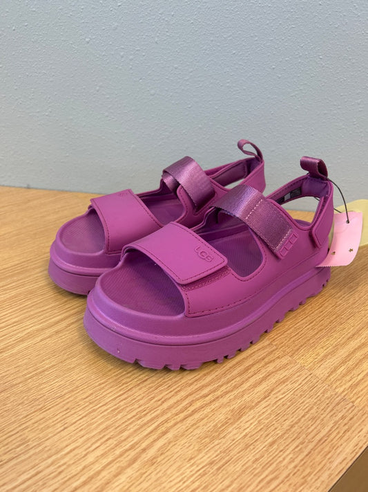 UGG 8 Pink "Goldenglow sandals" pink foam 2 strap shoes NWOT