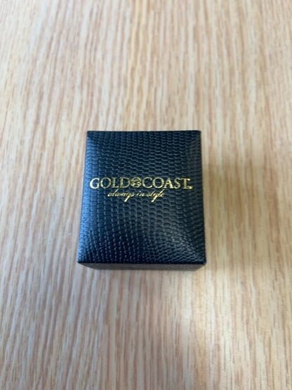 Gold Coast  Silver fine rope chain w/large center oval crystal & tiny crystals surround Necklace Silver