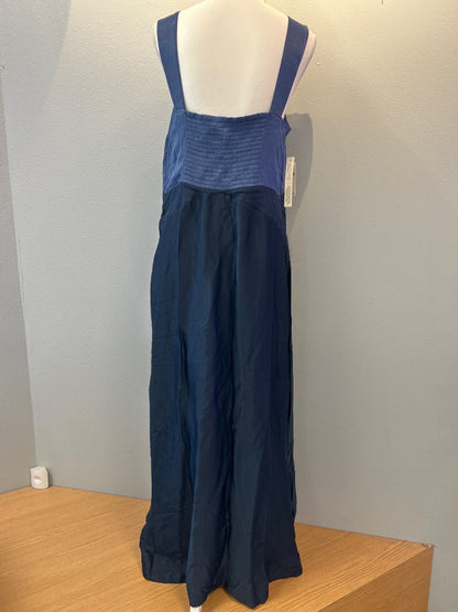 Maeve XL Blue satin sleeveless midi w/ sweetheart neckline NWT