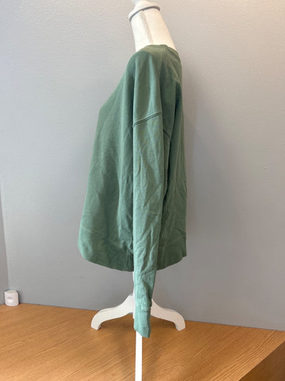 Perfect White Tee L Green Basic U-neck
