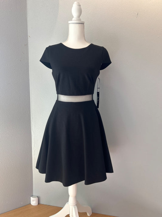 Lulus S Black SS mini w/ sheer/mesh Waist NWT