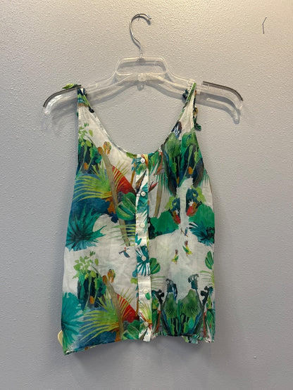 Sezane S Green Palm bttn back