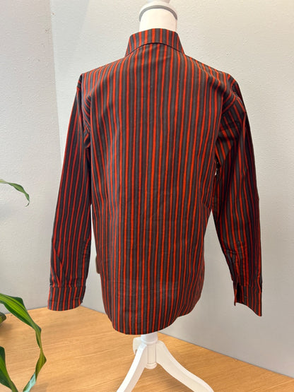 Merimekko XS Orange/Blue LS Stripe Bttnup