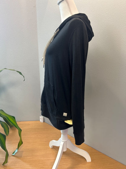 Vuori M Black 'Halo Performance Hoodie' LS full zip