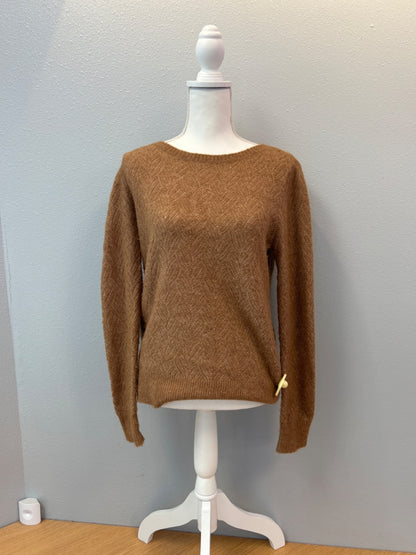 Caroll Paris S Brown Open knit U-neck