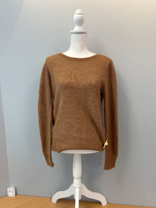 Caroll Paris S Brown Open knit U-neck