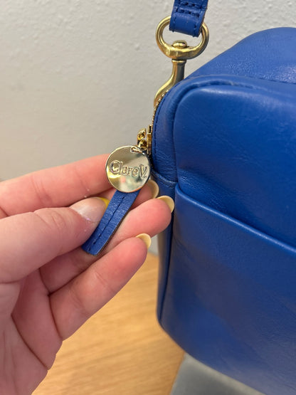 Clare V  Blue Mirabel Leather small x-body
